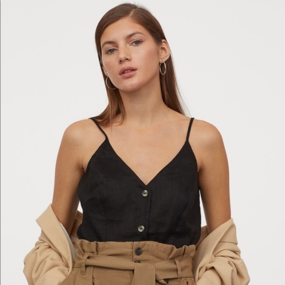 H&M Black Linen Top - Picture 2 of 3